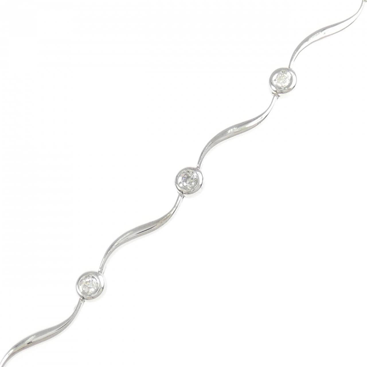 K18WG ダイヤモンド ブレスレット 0.25CT