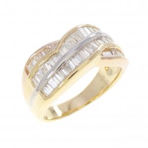 K18YG/PT900 ダイヤモンド リング 1.52CT