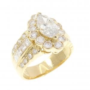 K18YG ダイヤモンド リング 0.95CT