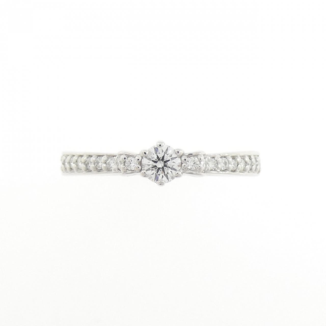 K18WG ダイヤモンド リング 0.121CT