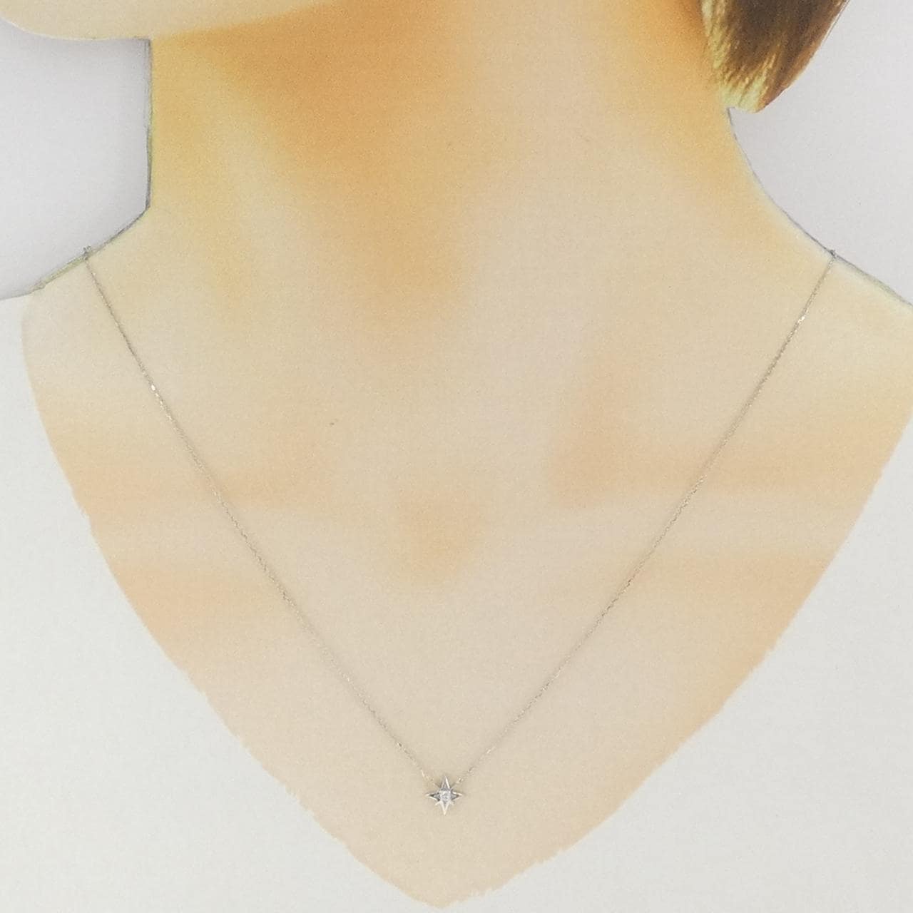 K10WG ダイヤモンド ネックレス 0.02CT