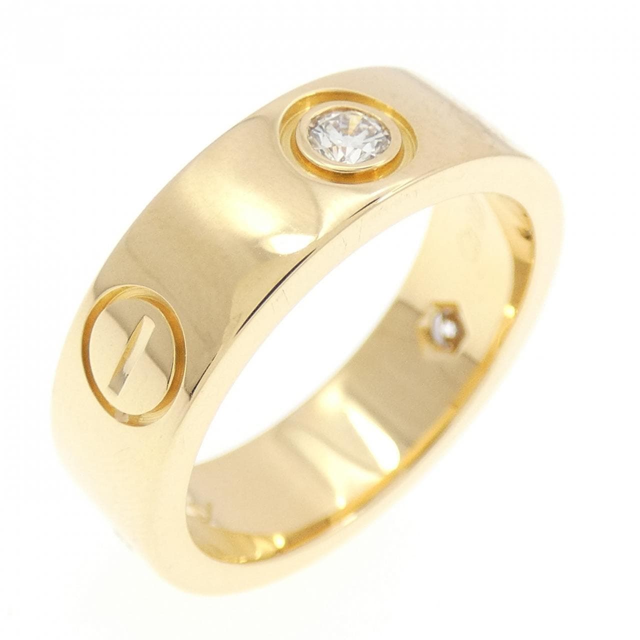 CARTIER LOVE half diamond ring