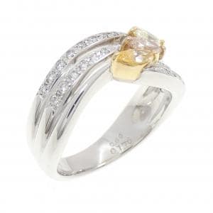 K18スリーカラー ダイヤモンド リング 0.176CT FLOP VS2 マーキスカット