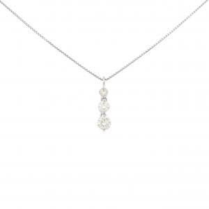 K18WG ダイヤモンド ネックレス 0.50CT