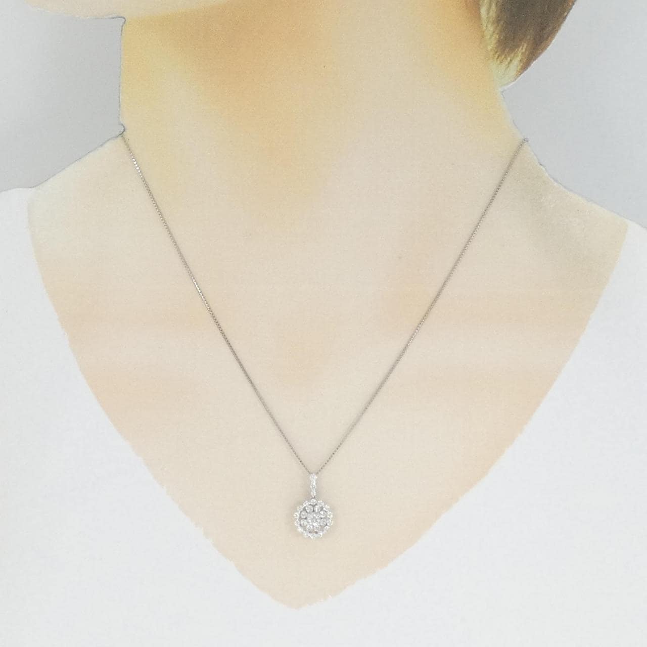 PT ダイヤモンド ネックレス 0.19CT