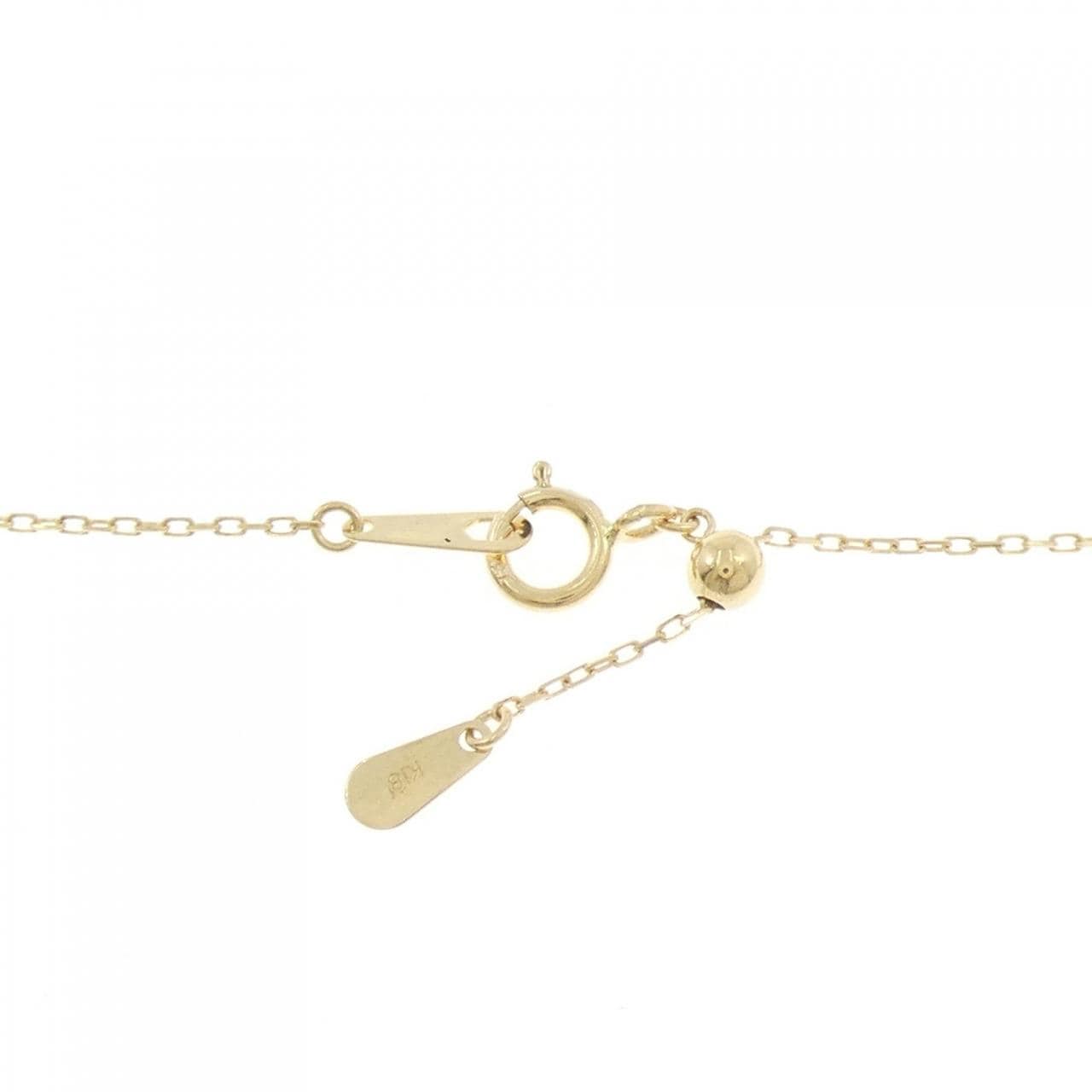 750YG/K18YG ソリティア ダイヤモンド ネックレス 0.11CT