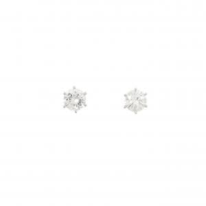 【リメイク】PT900/ST ダイヤモンド ピアス 0.500CT 0.518CT G-H VS1 VG-G