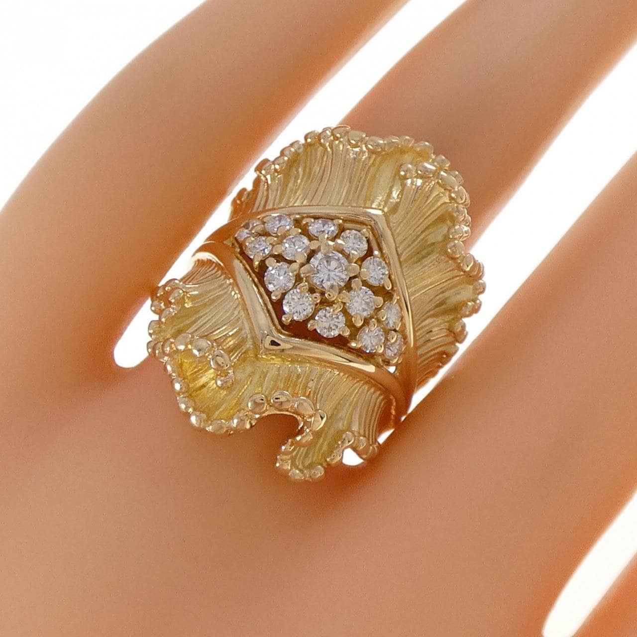 K18YG ダイヤモンド リング 0.518CT