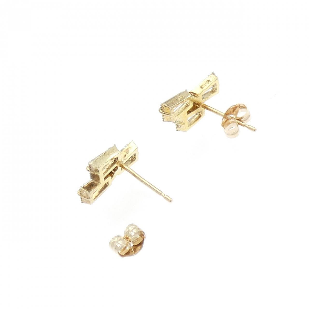 アガット キュービック ピアス