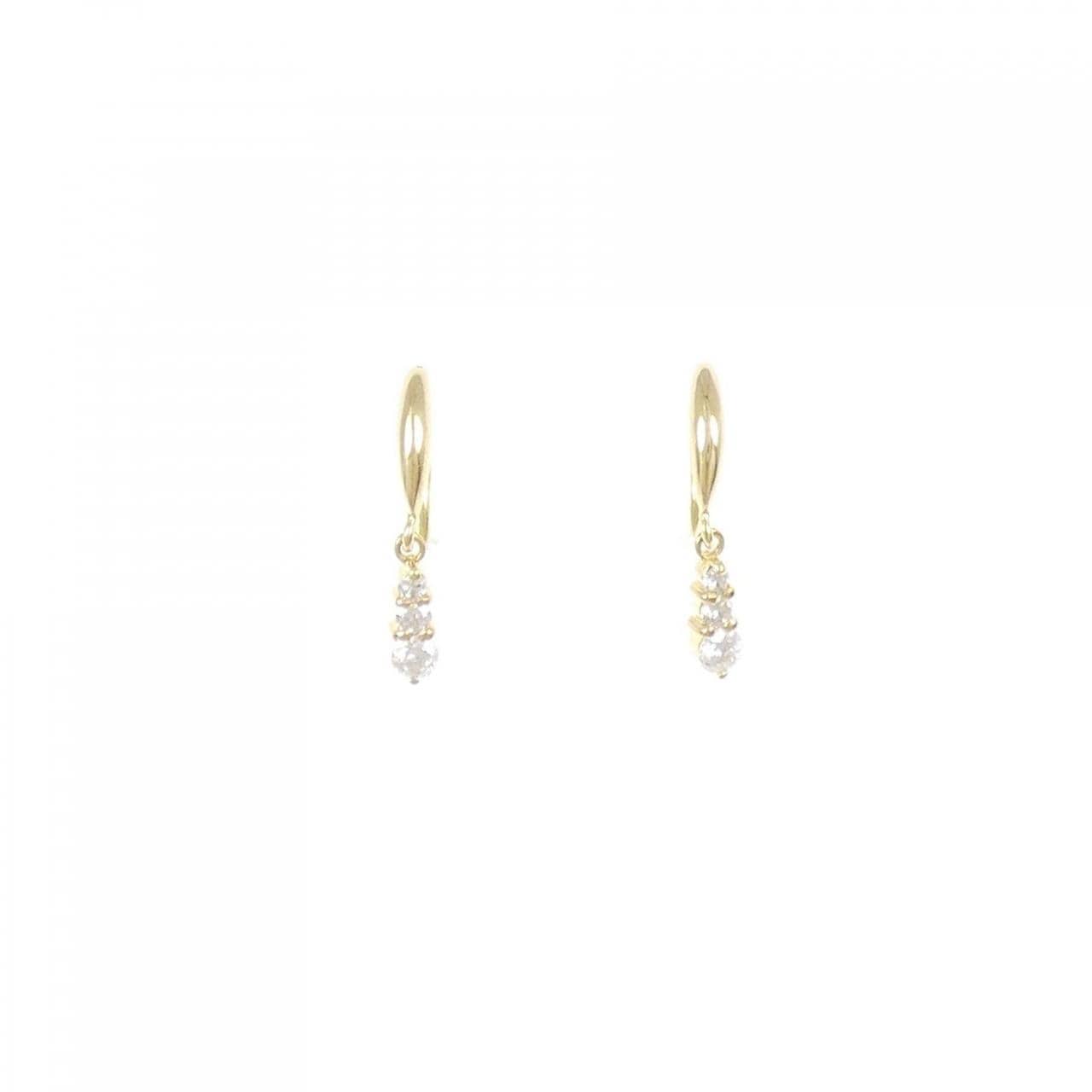 K18YG ダイヤモンド ピアス 0.20CT