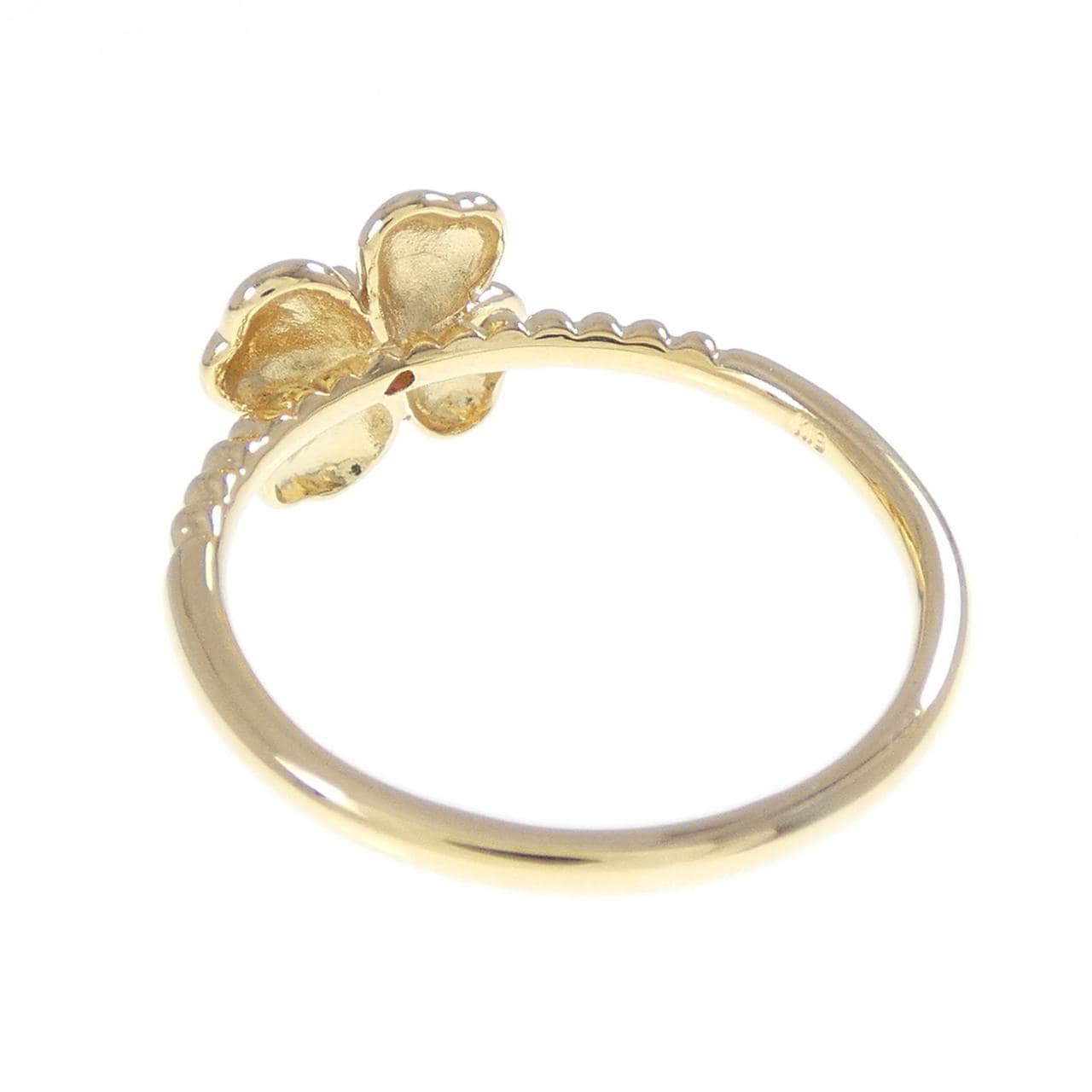 K18YG フラワー ルビー リング