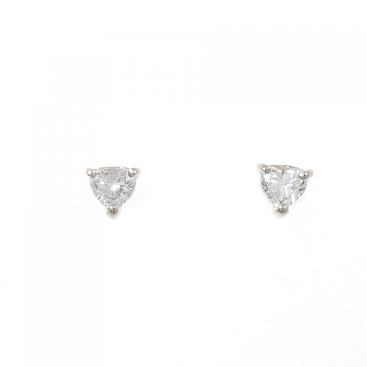 PT900 ハート ダイヤモンド ピアス 0.40CT