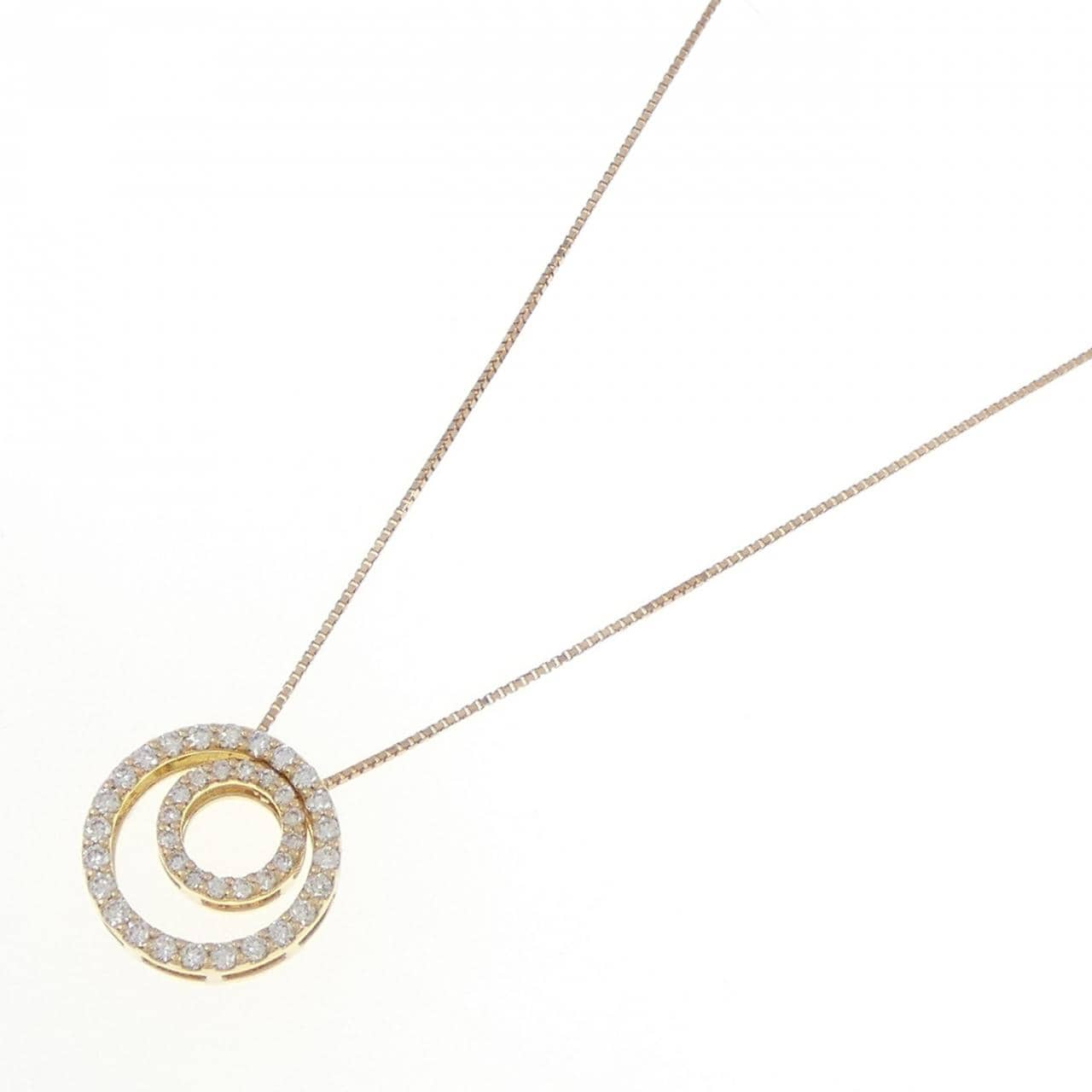 K18YG 2WAY ダイヤモンド ネックレス 0.33CT