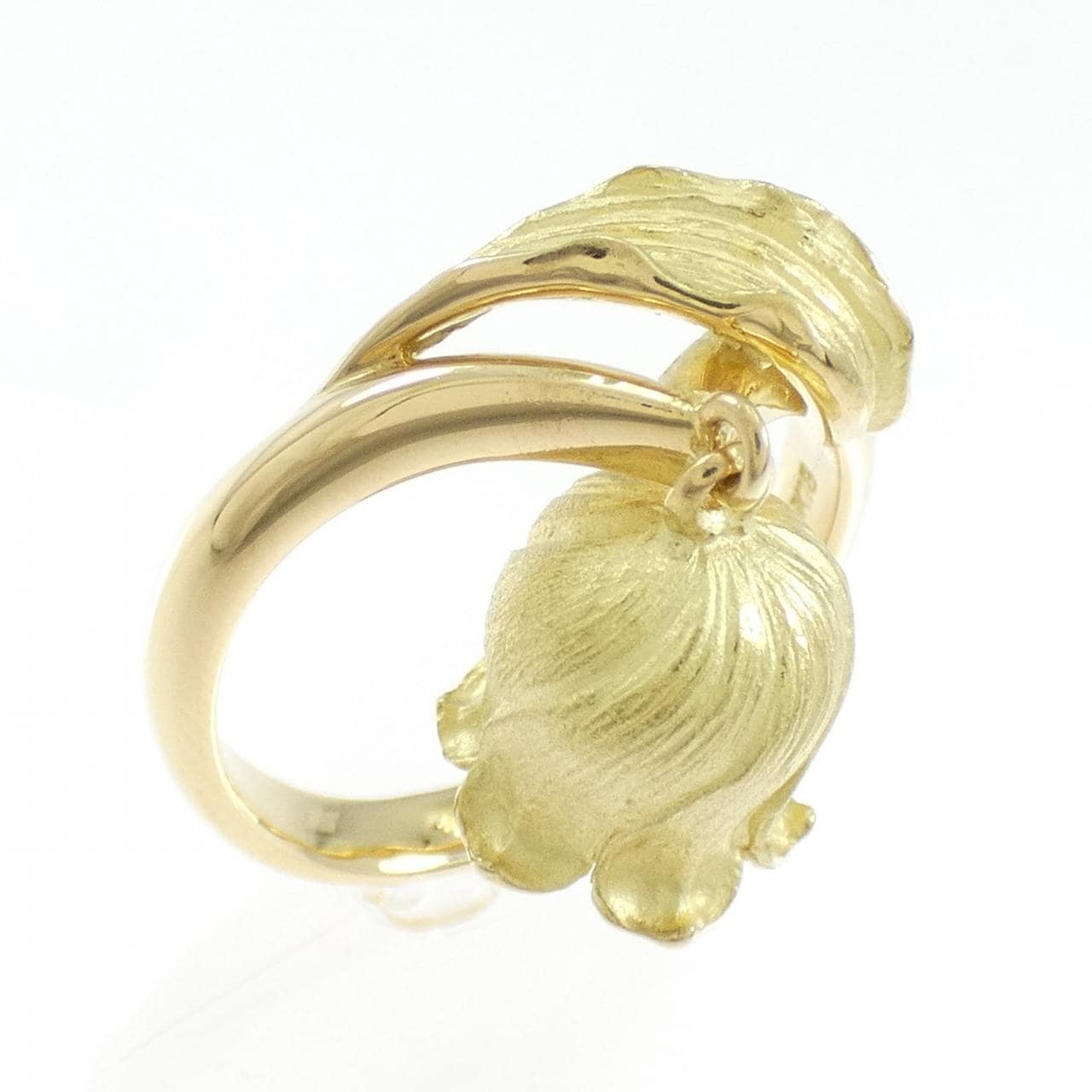 K18YG花朵鑽石戒指0.02CT