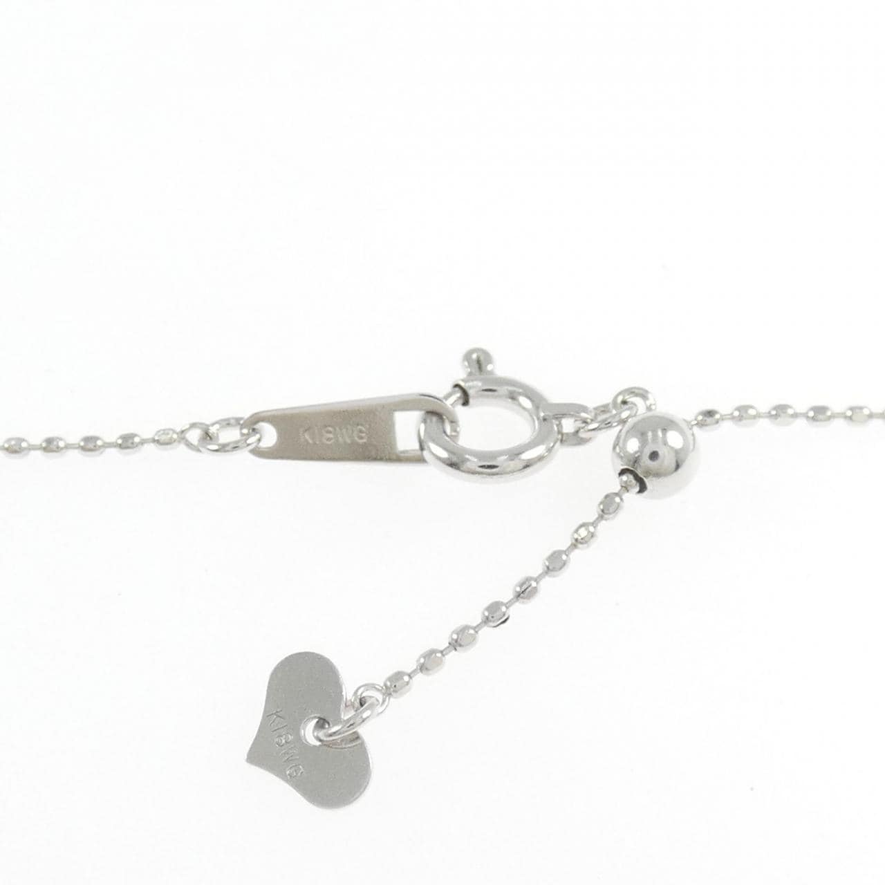 K18WG ソリティア ダイヤモンド ネックレス 0.216CT