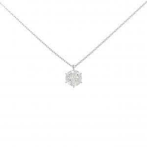 【リメイク】PT900/PT850 ダイヤモンド ネックレス 1.101CT H I1 Good