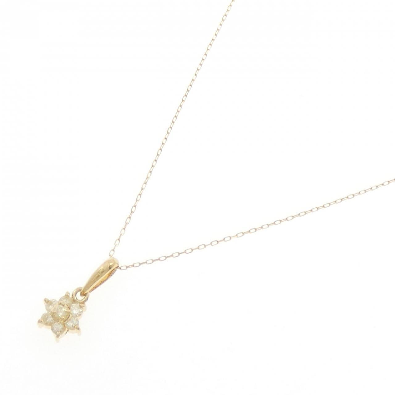K18YG ダイヤモンド ネックレス 0.14CT