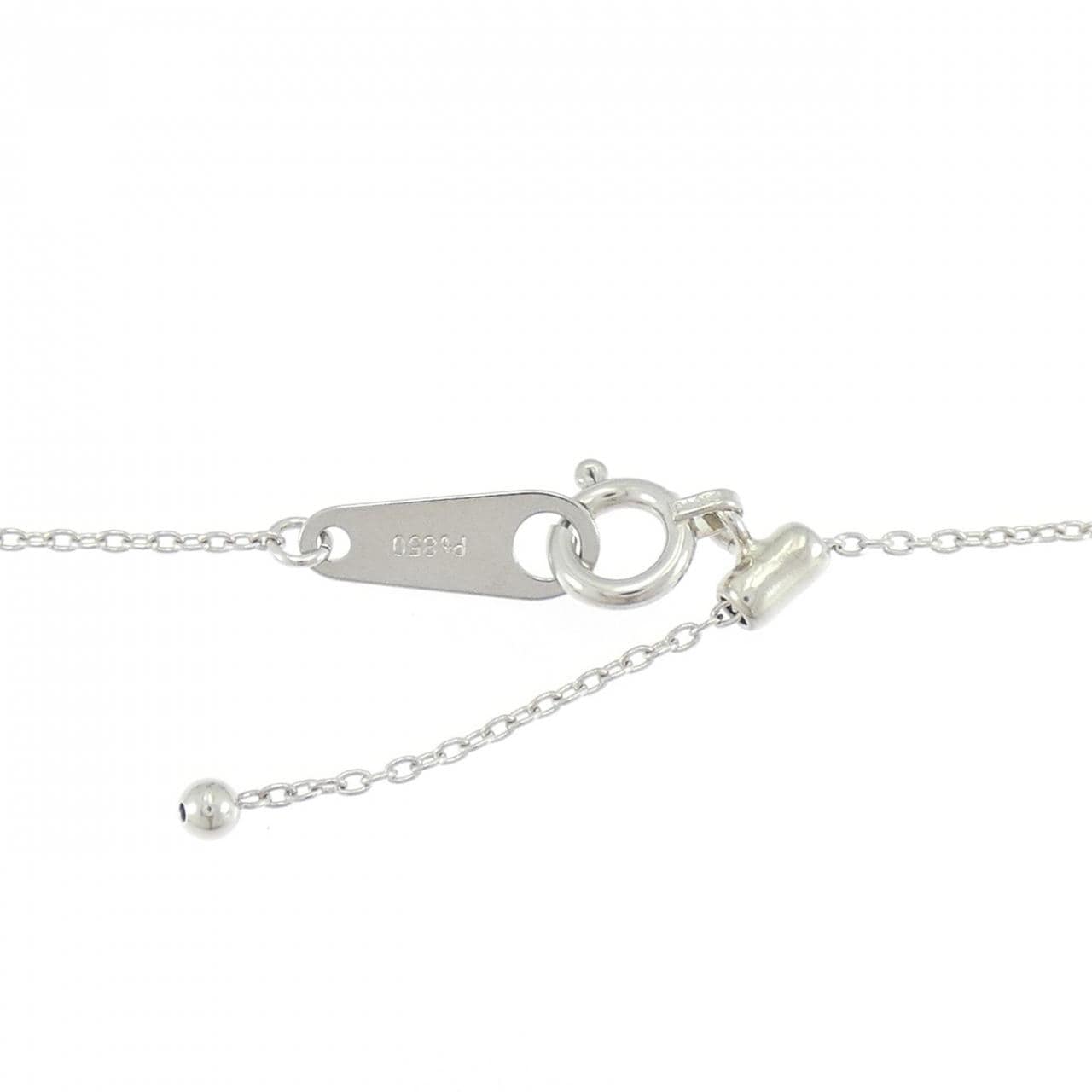 PT900/PT850 フラワー ダイヤモンド ネックレス