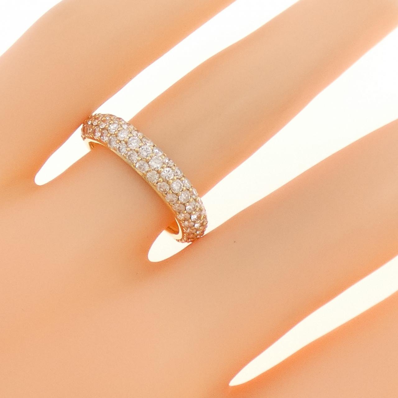 【新品】K18YG パヴェ ダイヤモンド リング 1.00CT