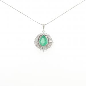 PT900/PT850 エメラルド ネックレス 2.88CT