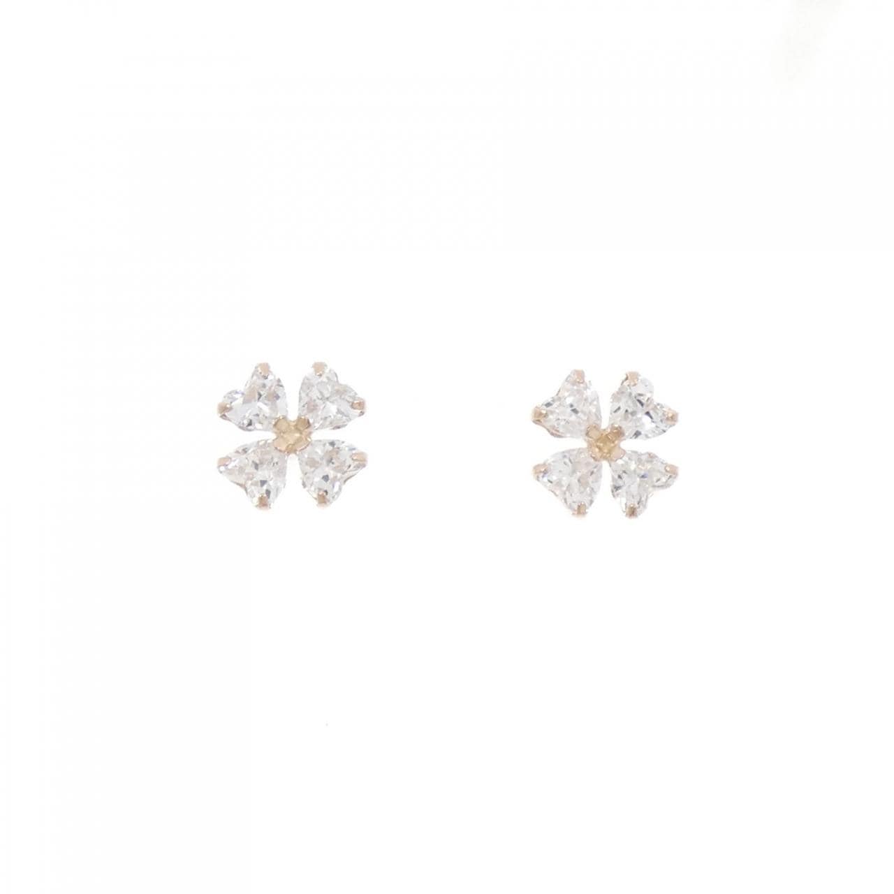 4゜C フラワー キュービック ピアス