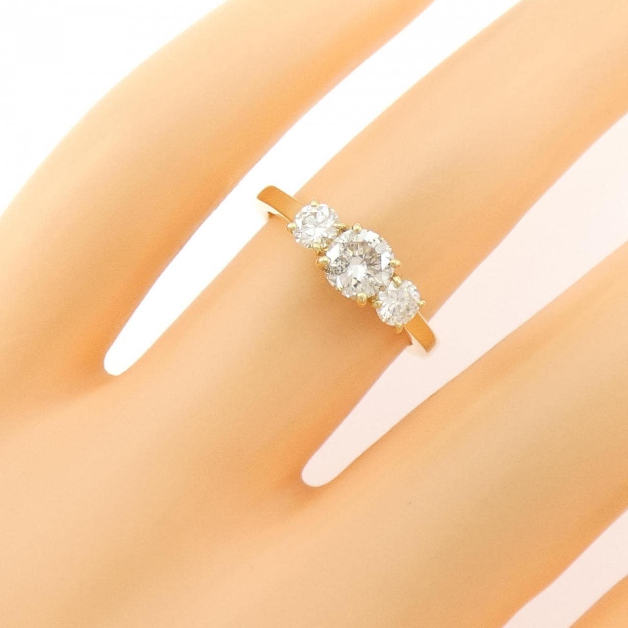 K18YG ダイヤモンド リング 0.557CT