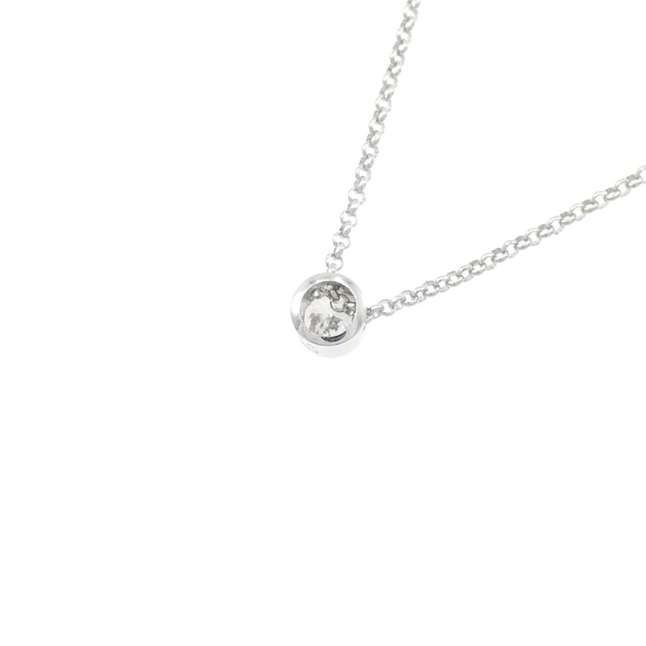 PT900/PT850 ソリティア ダイヤモンド ネックレス 0.12CT