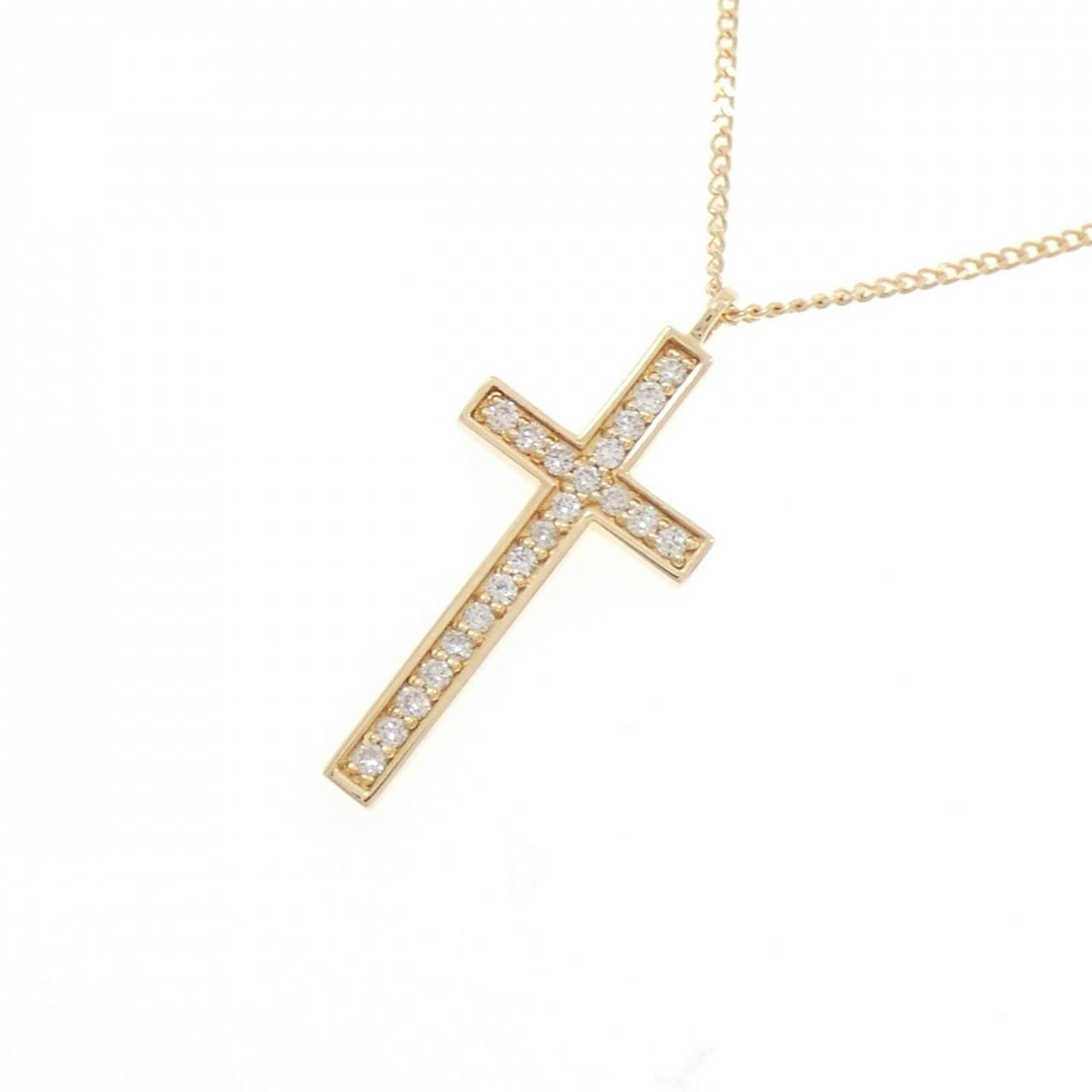エテ クロス ダイヤモンド ネックレス 0.08CT