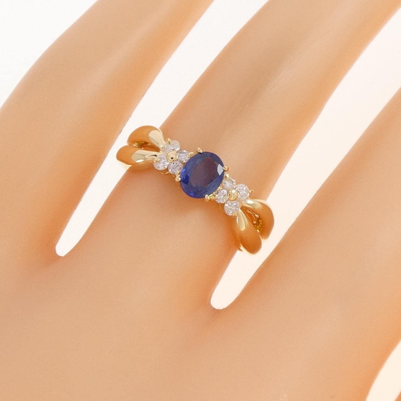 K18YG サファイヤ リング 0.40CT