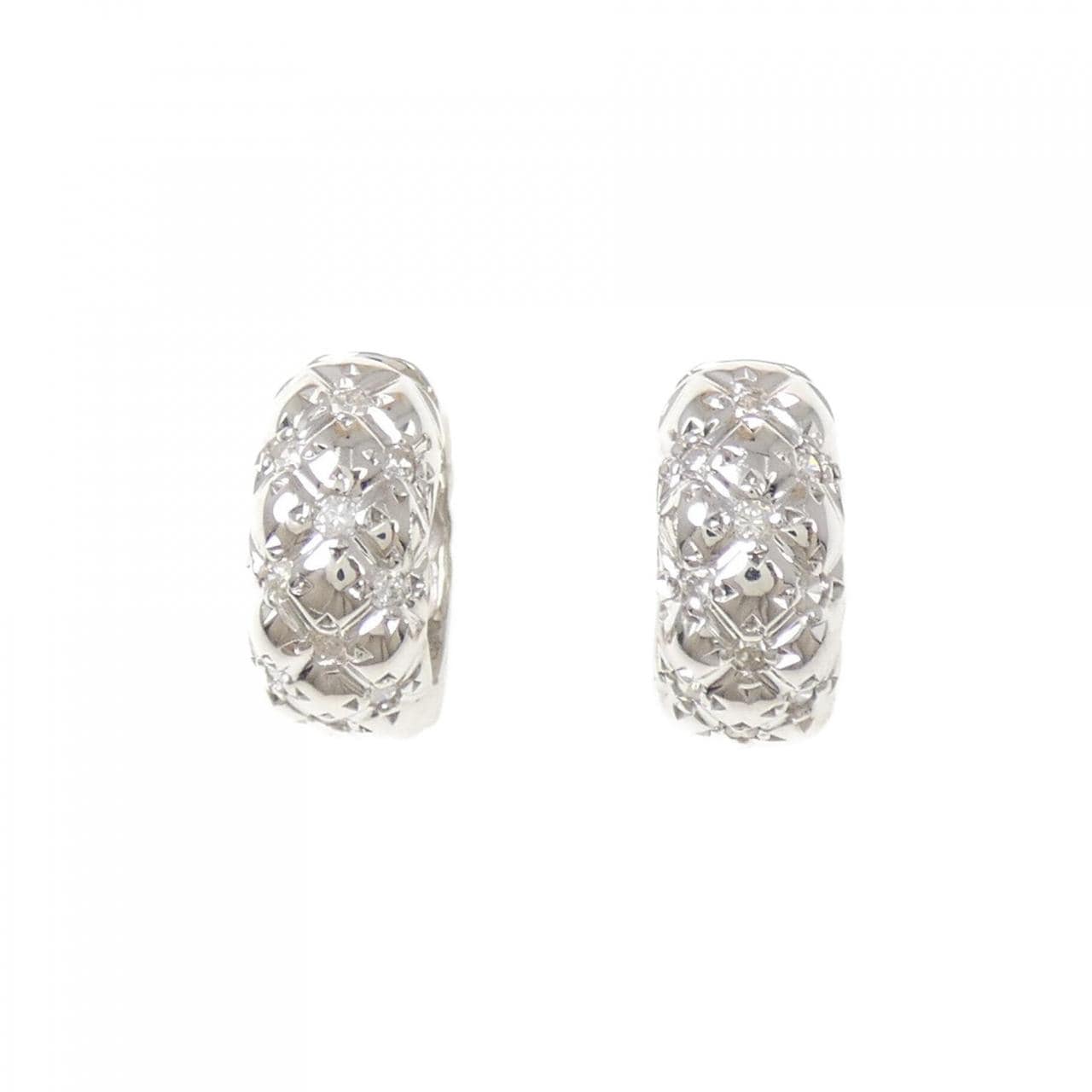 K18WG ダイヤモンド イヤリング 0.20CT