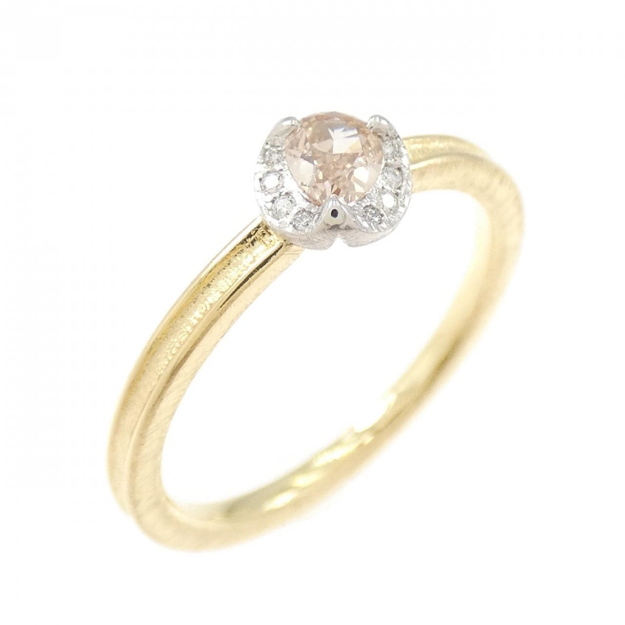 K18YG/PT950 ダイヤモンド リング 0.21CT