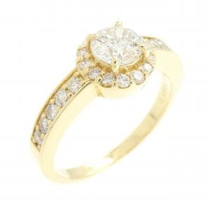 K18YG Diamond Ring 0.497CT H SI1 Good