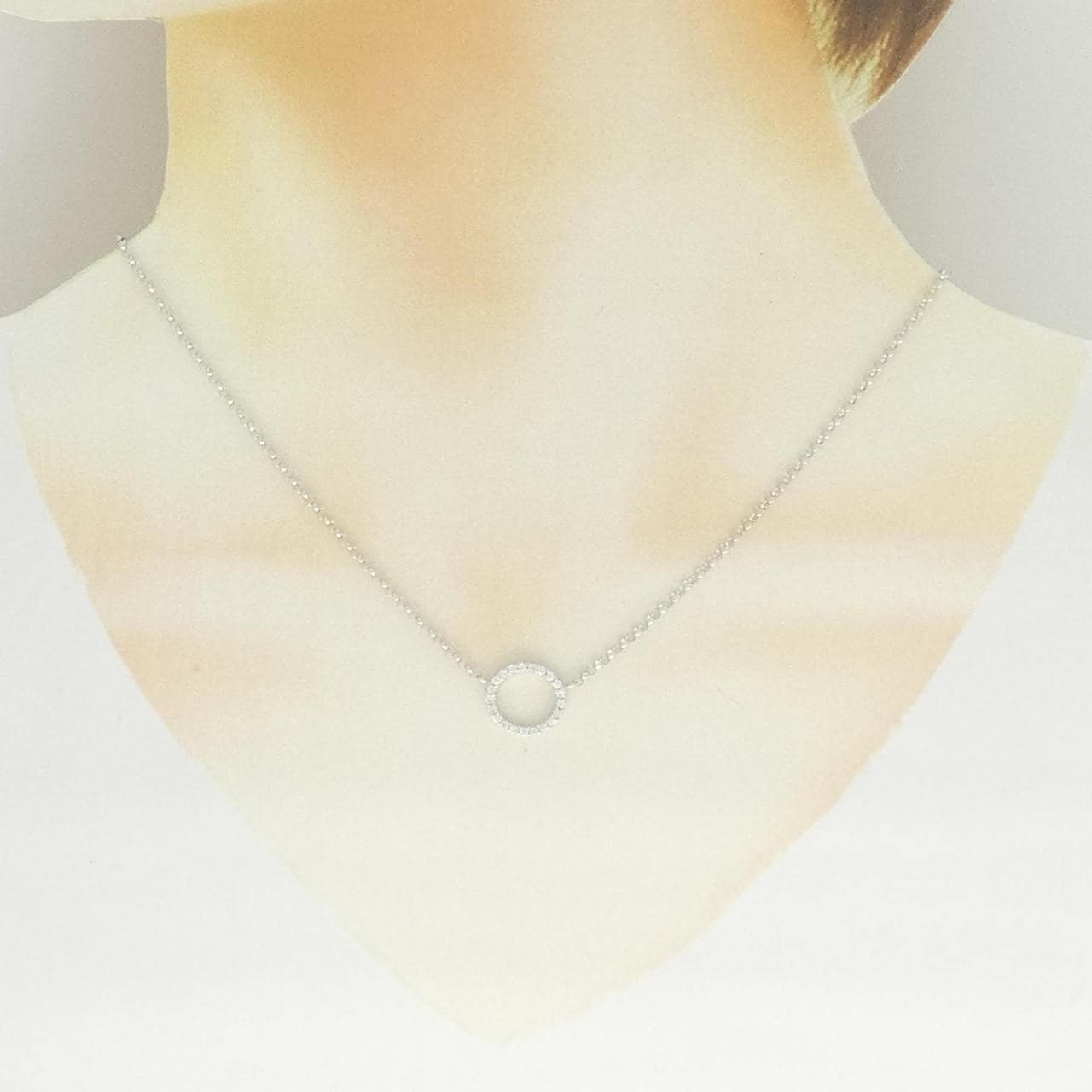 K18WG ダイヤモンド ネックレス 0.21CT