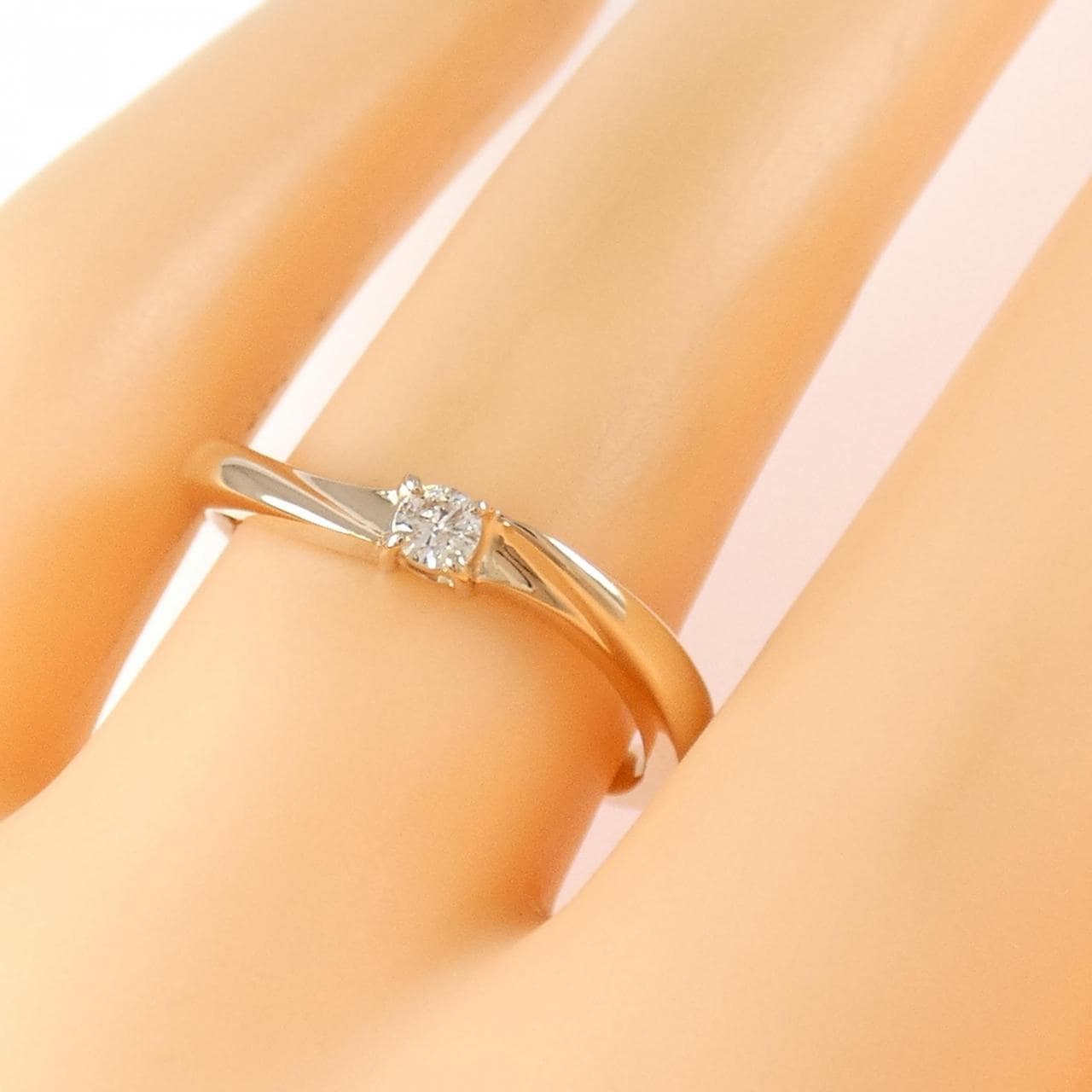 K18PG ダイヤモンド リング 0.08CT
