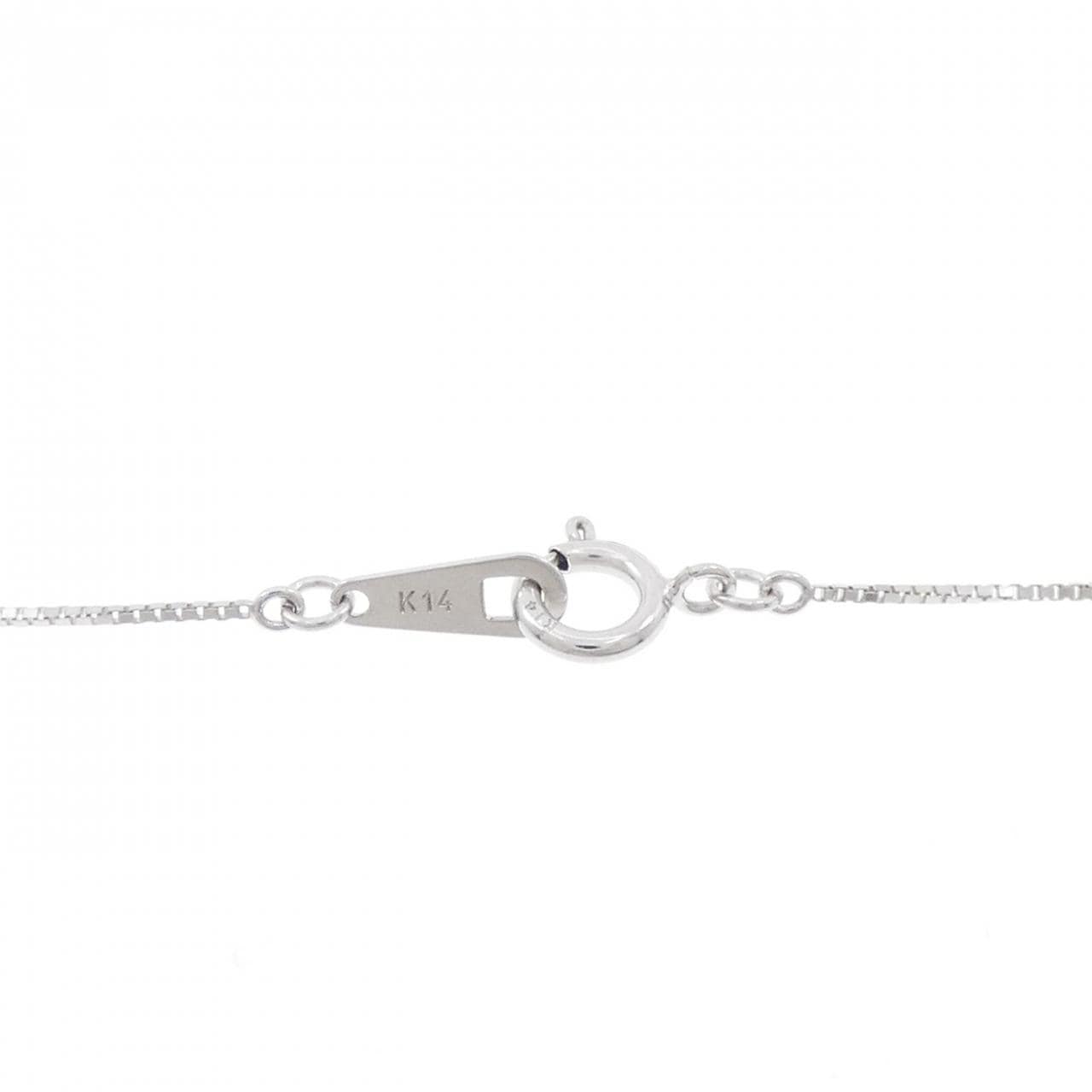 K18WG/K14WG ダイヤモンド ネックレス 0.172CT