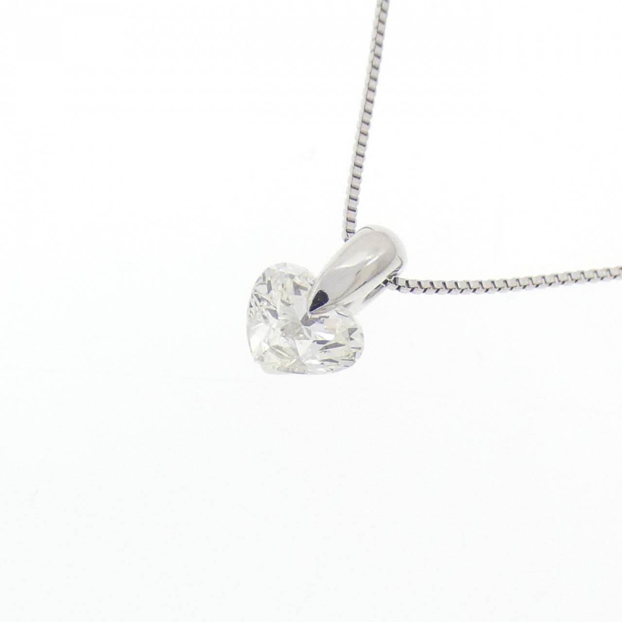 PT900/PT850 ハート ダイヤモンド ネックレス 0.261CT