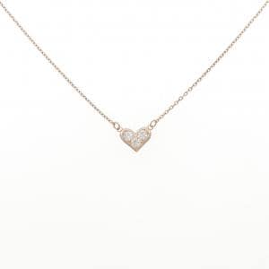 K10PG ハート ダイヤモンド ネックレス 0.15CT