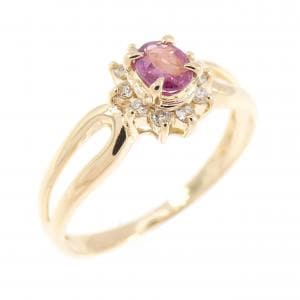 K18YG ルビー リング 0.19CT