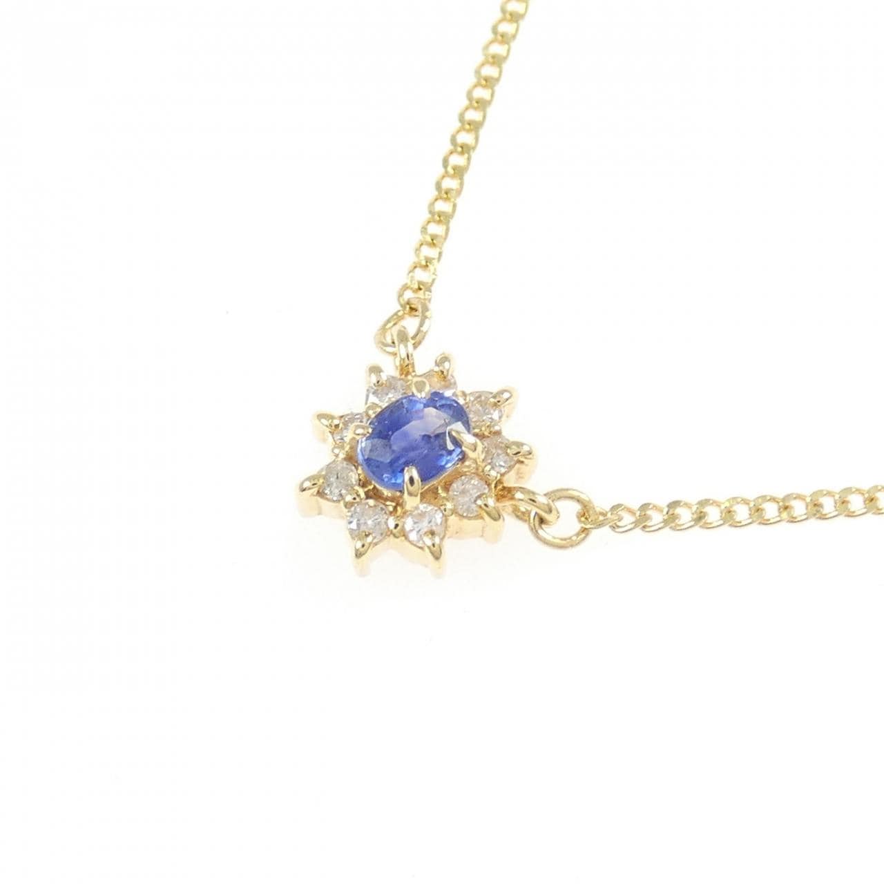 K18YG サファイヤ ネックレス 0.18CT