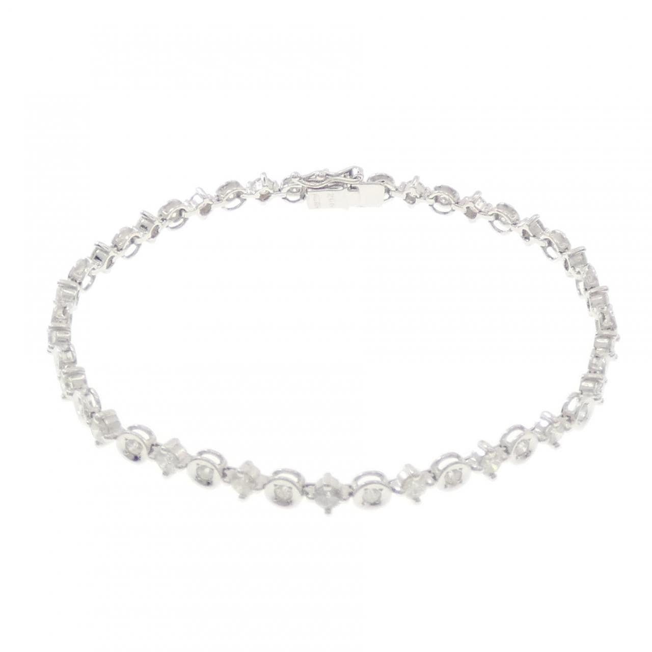 K18WG ダイヤモンド ブレスレット 2.00CT