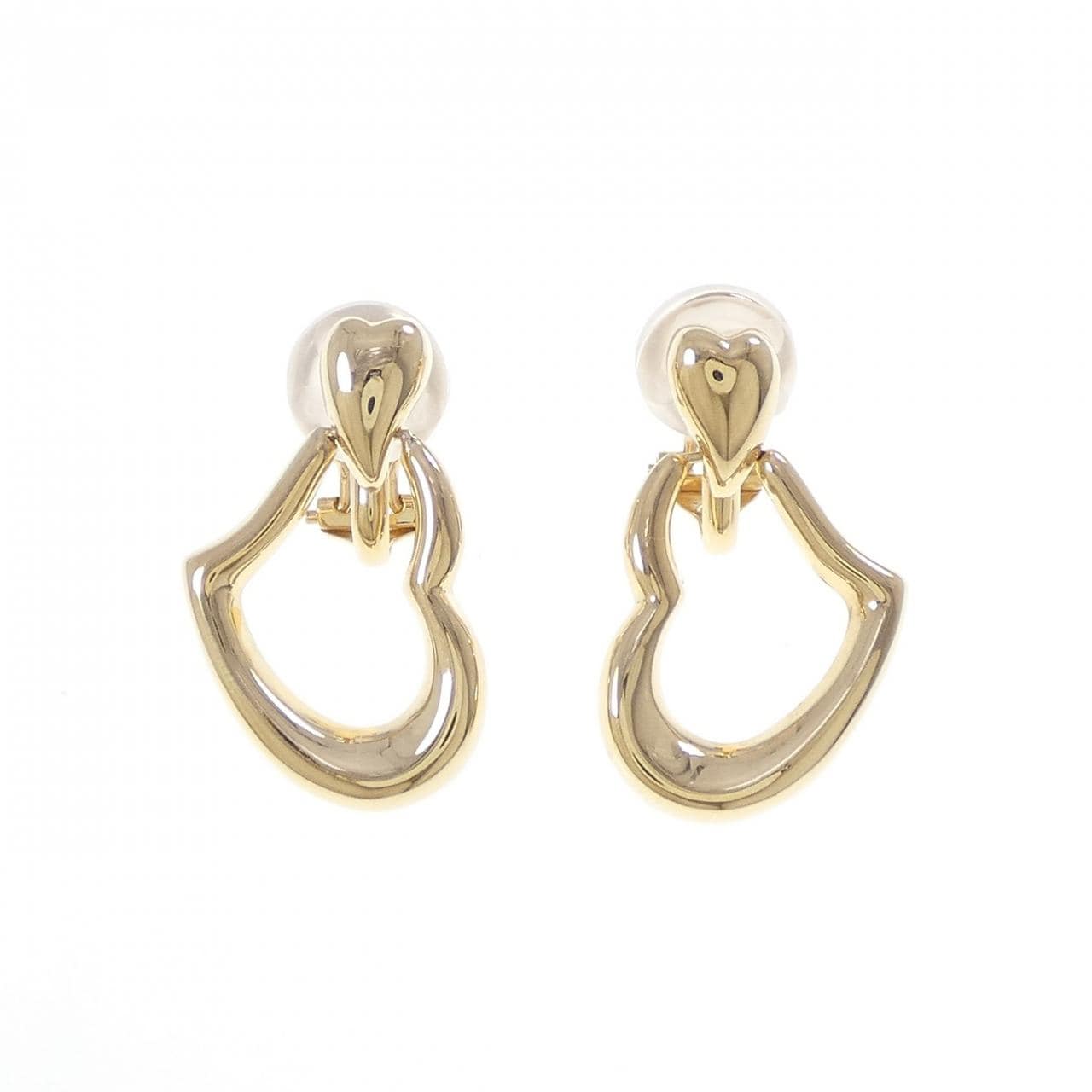 K18YG ハート ピアス