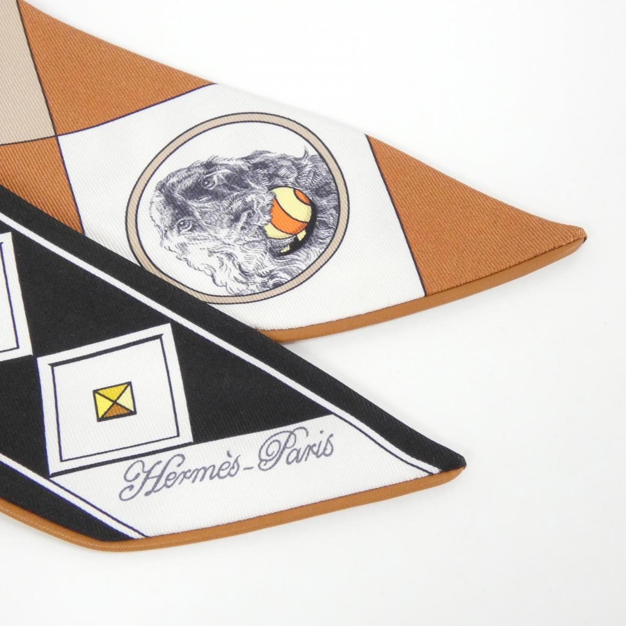 エルメス COLLIERS ET CHIENS ツイリー 063453S スカーフ