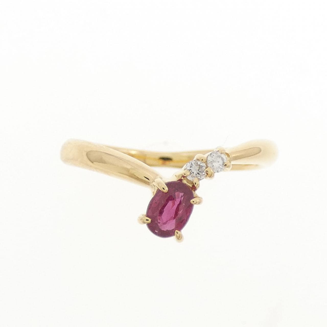 K18YG ルビー リング 0.24CT