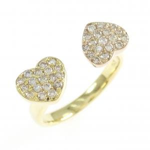 K18YG/K18PG ハート ダイヤモンド リング 0.30CT