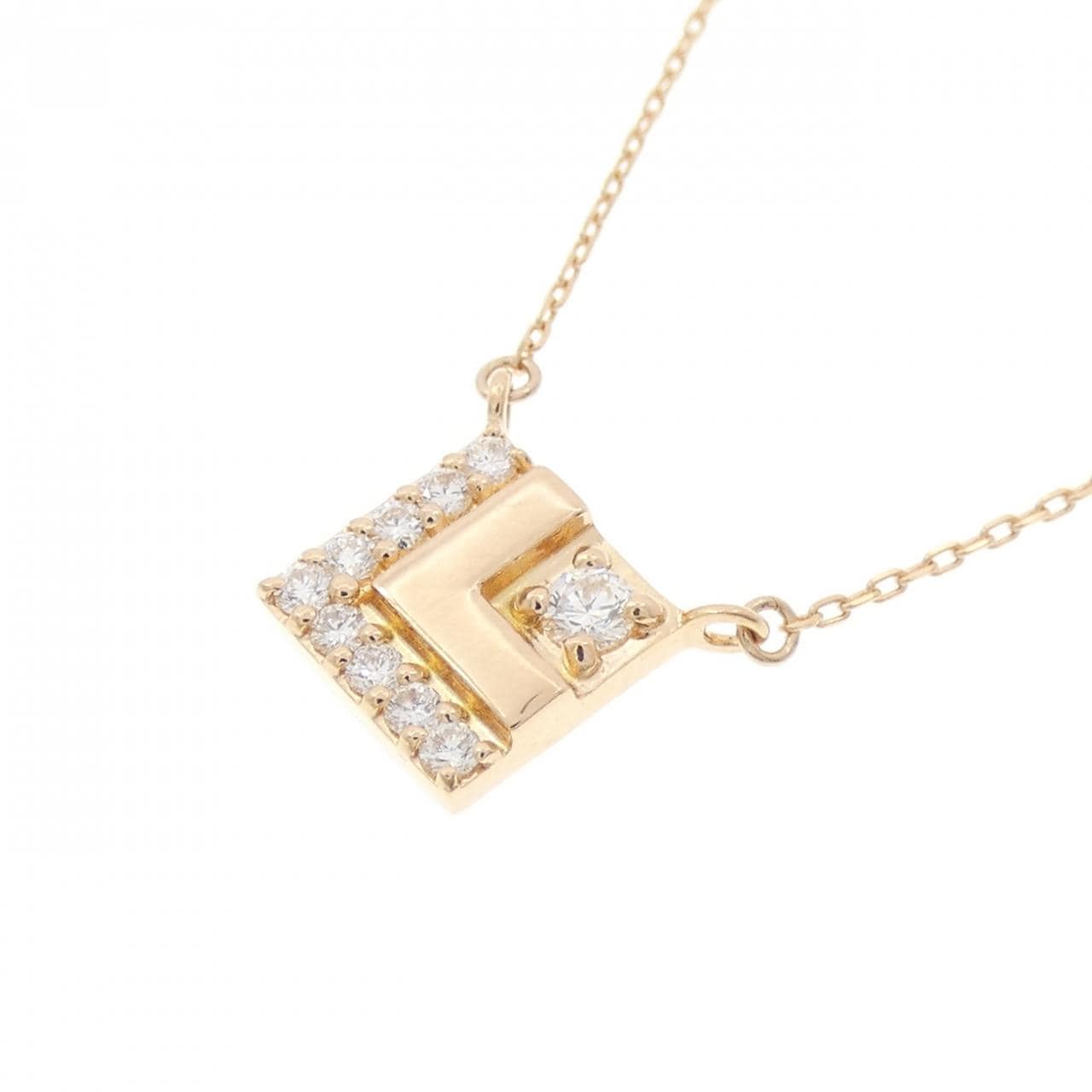 K18PG ダイヤモンド ネックレス 0.13CT