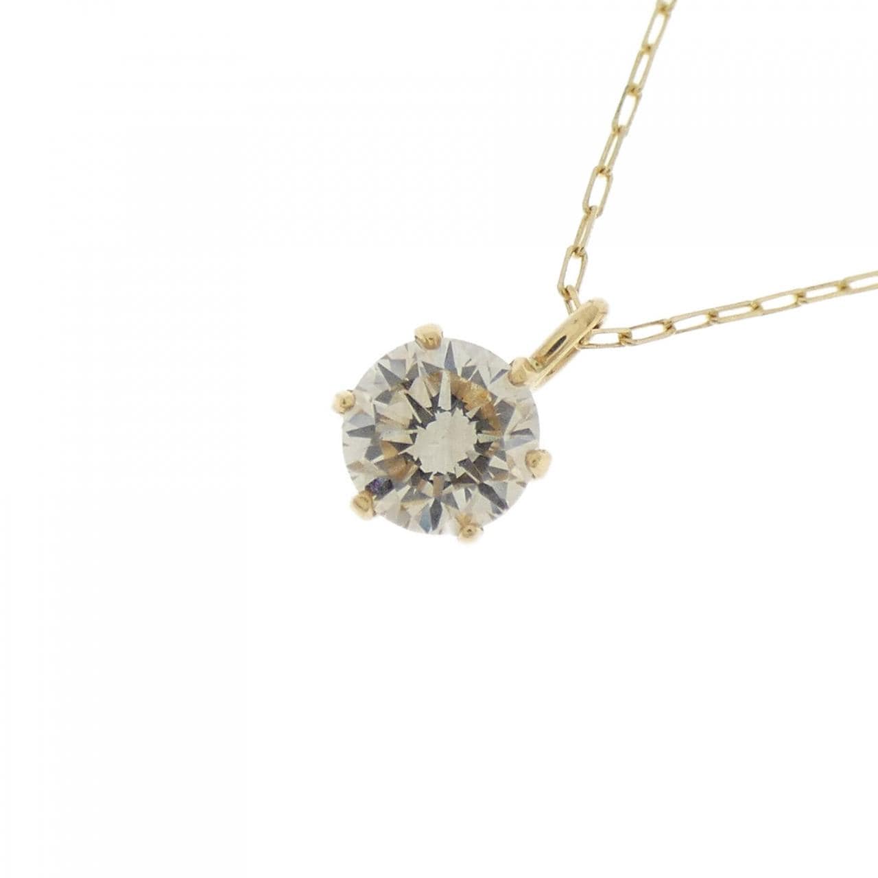 【新品】K18YG ソリティア ダイヤモンド ネックレス 0.27CT