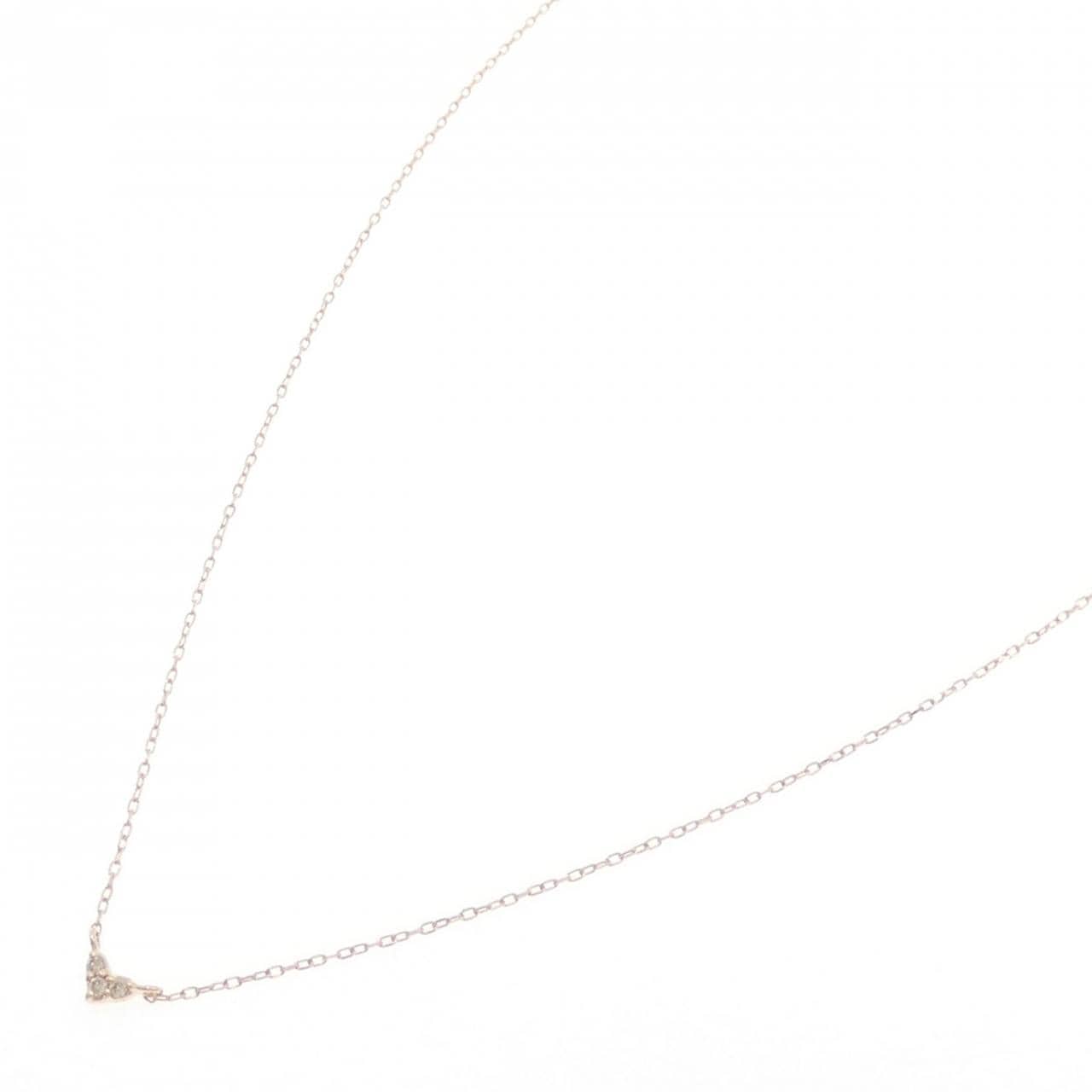 K10PG ハート ダイヤモンド ネックレス 0.02CT