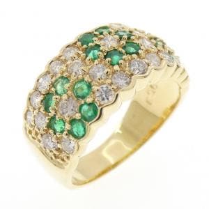 K18YG エメラルド リング 0.60CT