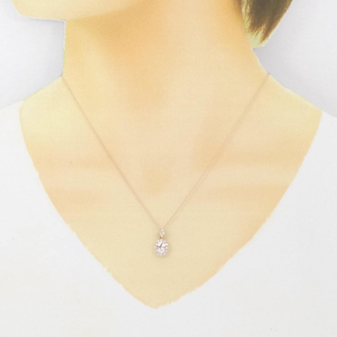 K18PG Beryl Necklace 0.43CT