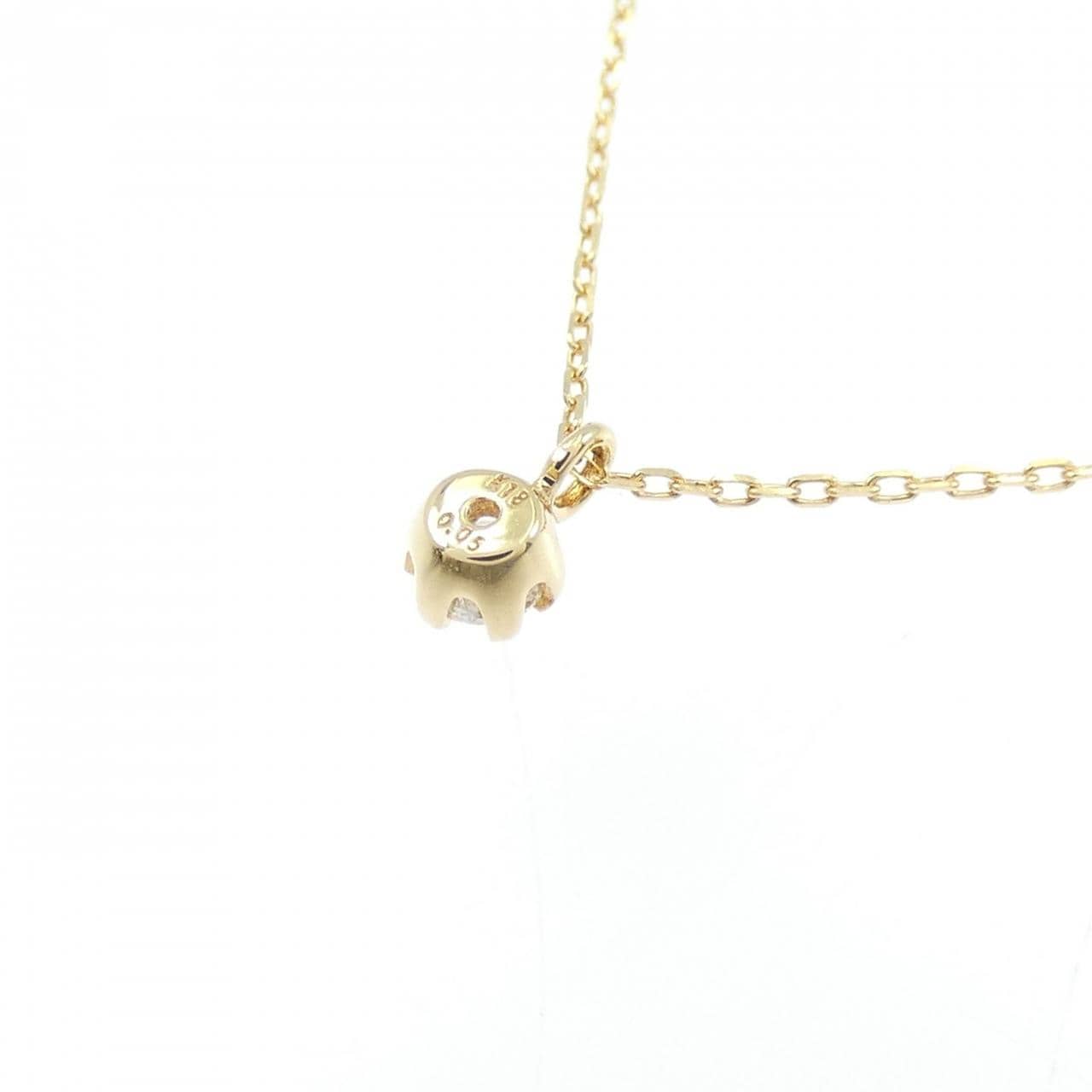 K18YG ソリティア ダイヤモンド ネックレス 0.05CT